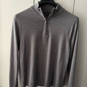 Brooks Brothers Grey Half-Zip Sweater